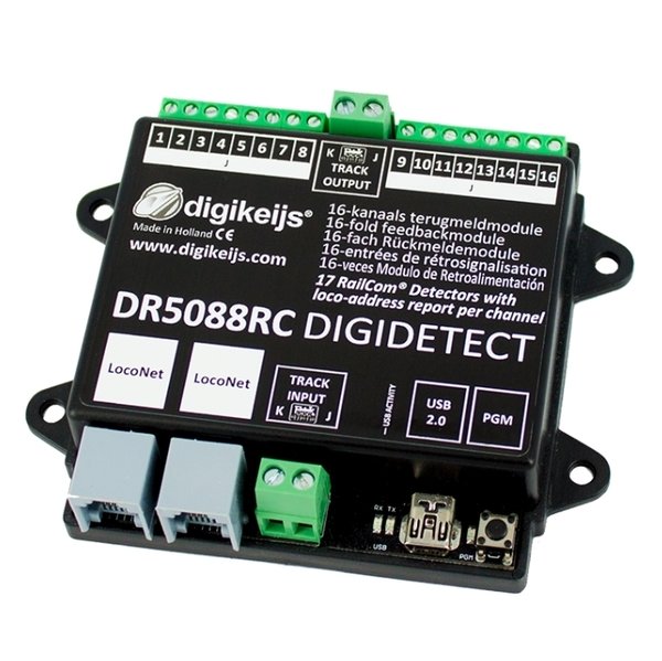 Digikeijs DR5088RC 16-kanal Rückmeldemodul mit LocoNet und Railcom