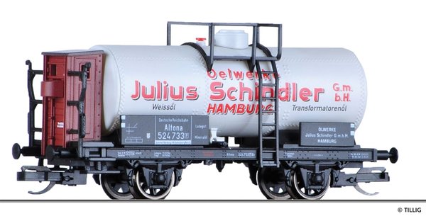 Tillig 95859 2achs. Kesselwagen "Ölwerke Julius Schindler" DRG Ep. II