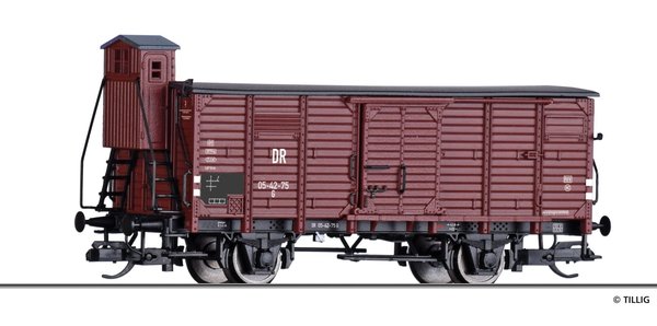 Tillig 17927 ged. Güterwagen G der DR, Ep. III (Neuheit 2021)