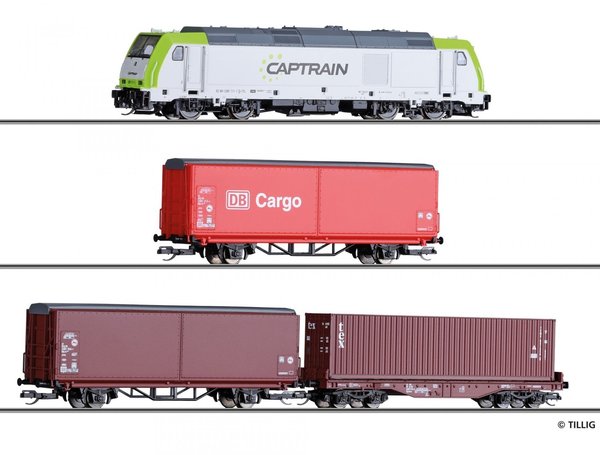 Tillig 01448 Einsteiger-Set Güterzug der DBAG mit Bettungsgleis (Neuheit 2019)