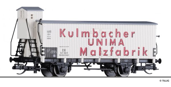 Tillig 17391 2achs. Kühlwagen "UNIMA Malzfabrik Kulmbach" DB, Ep.III (Auslaufmodell)